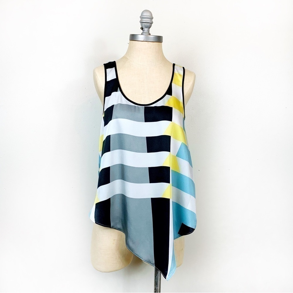 Vibrant Rachel Roy Abstract Tank Top size Medium